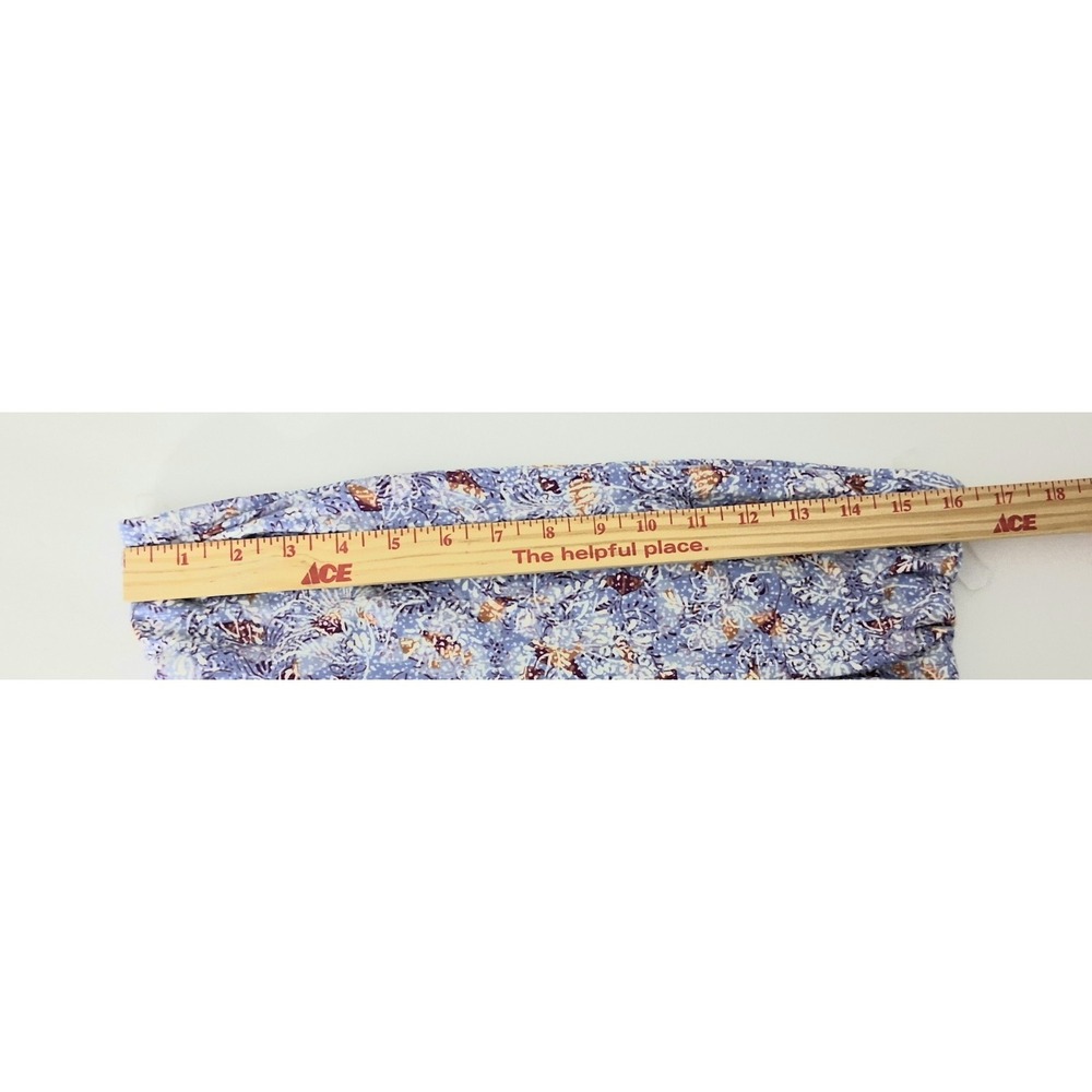 J Jill Strapless Maxi Dress Women's Size Medium Blue Floral Summer Feminine - Picture 8 of 9